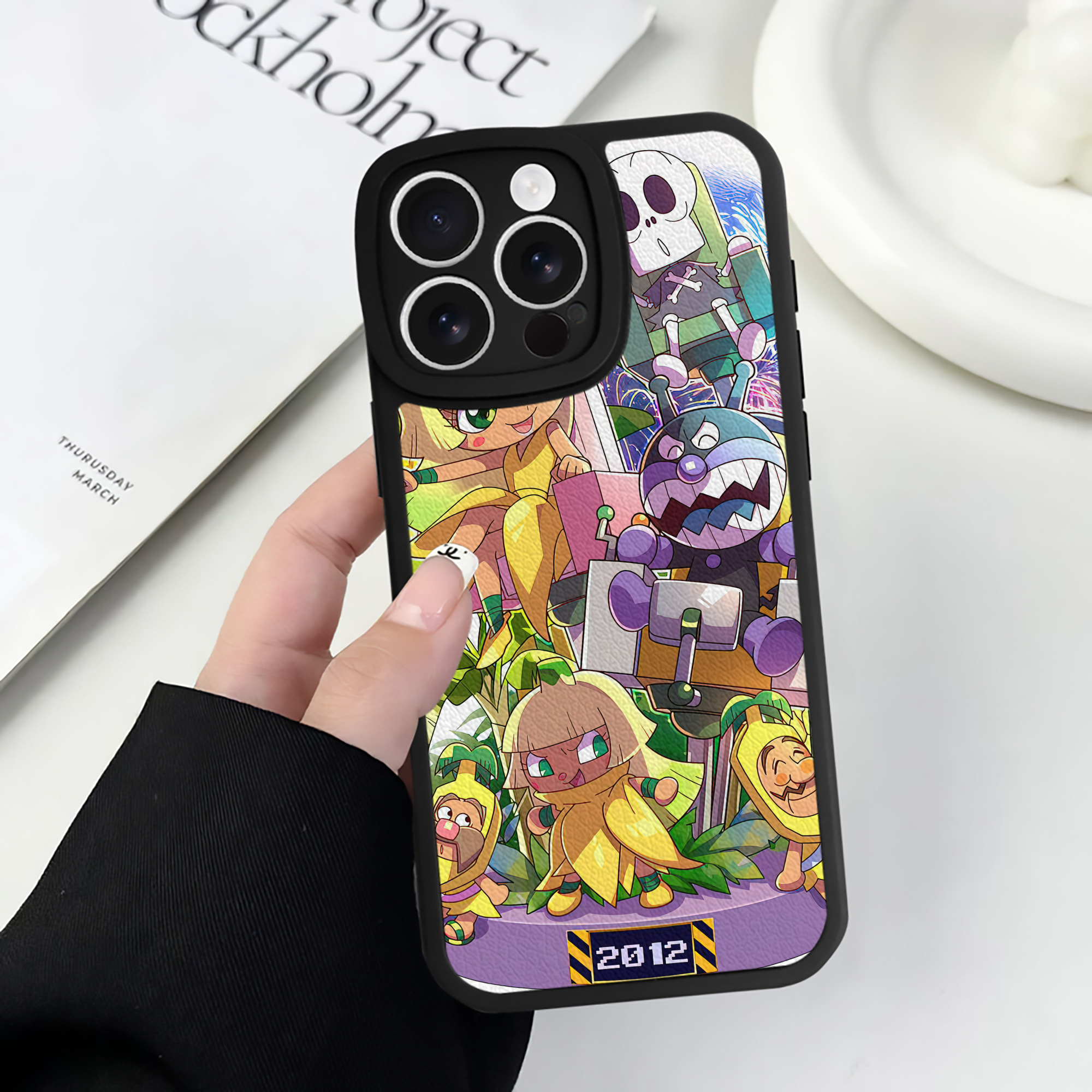 （画像用） アンパンマン Anpanman 【iPhone 16シリーズ対応】シリコンスマホケース（レザー調） 材質：シリコン
